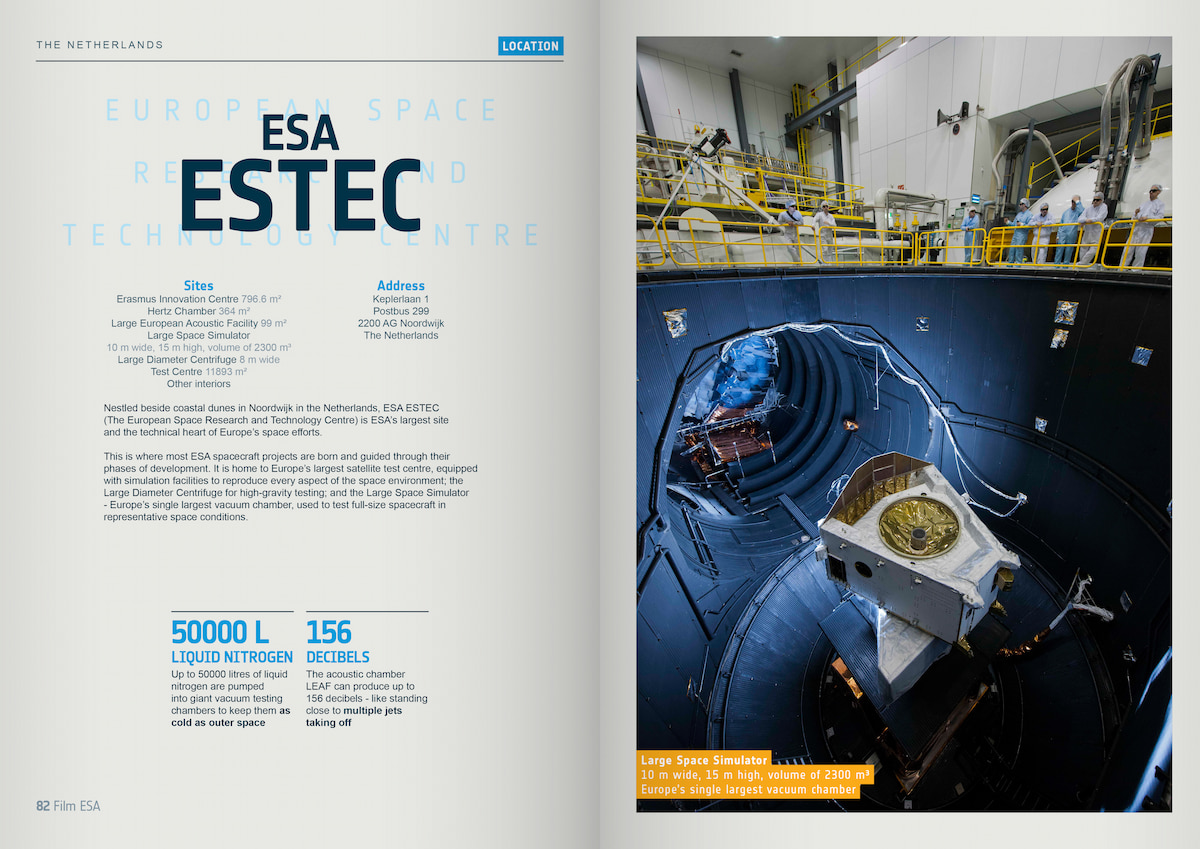 European Space Agency Portfolio ESTEC Page